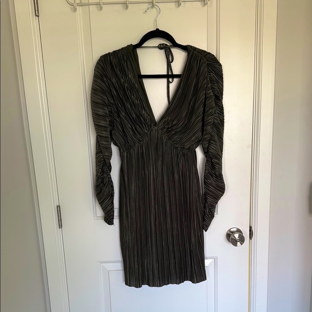 Elegant Black Striped Dress